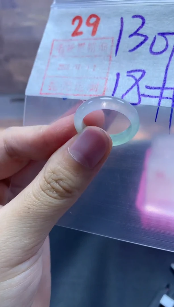 未镶嵌定制翡翠D*1戒圈18#140毛货需精细抛光