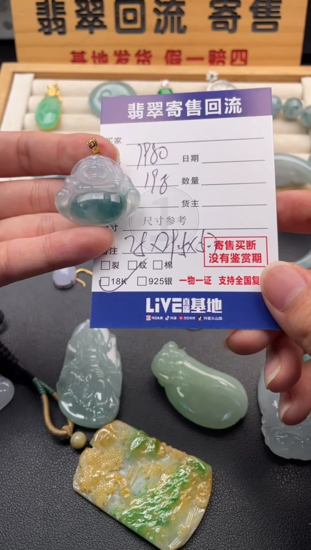 颈饰18K金镶嵌翡翠10147503