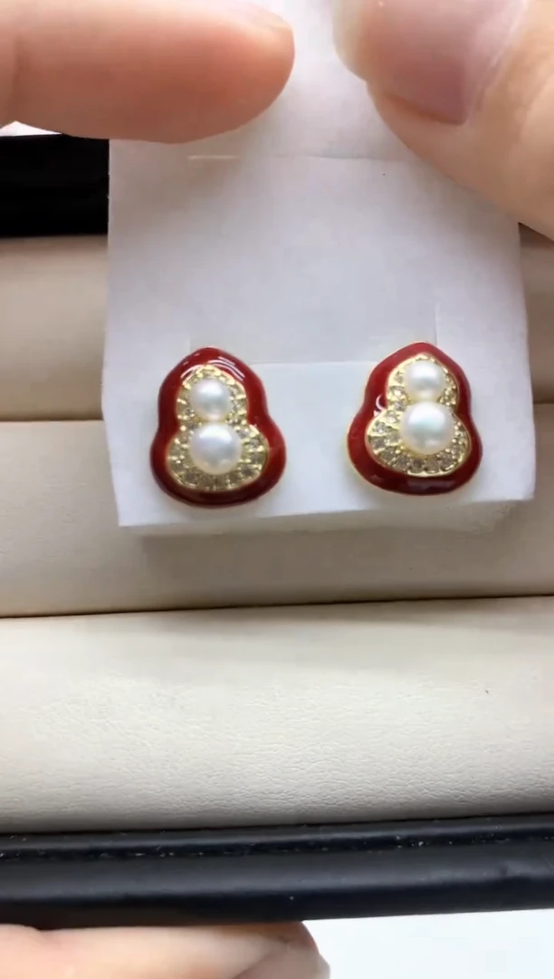 【闪购商品】淡水珍珠耳饰未镶嵌1