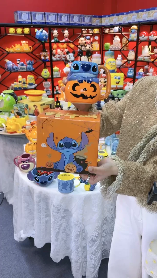 【闪购商品】.@@吏迪仔南瓜陶瓷杯