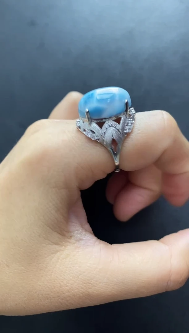 未镶嵌针钠钙石（海纹石）手链戒指