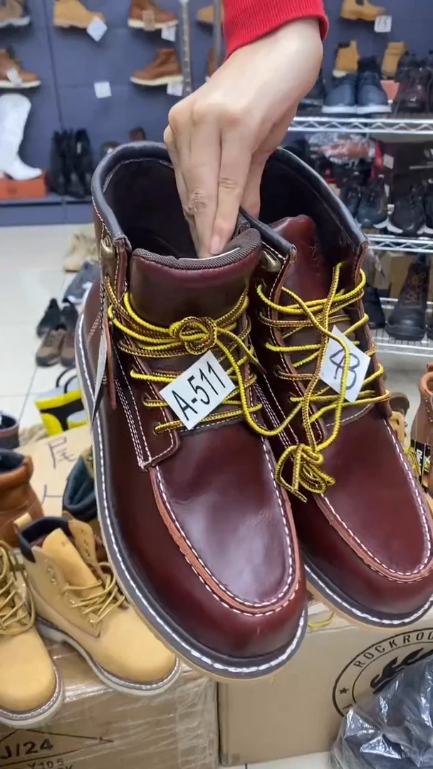 织物43码，511号，皮鞋码，红色875牛皮工装靴默认瑕疵