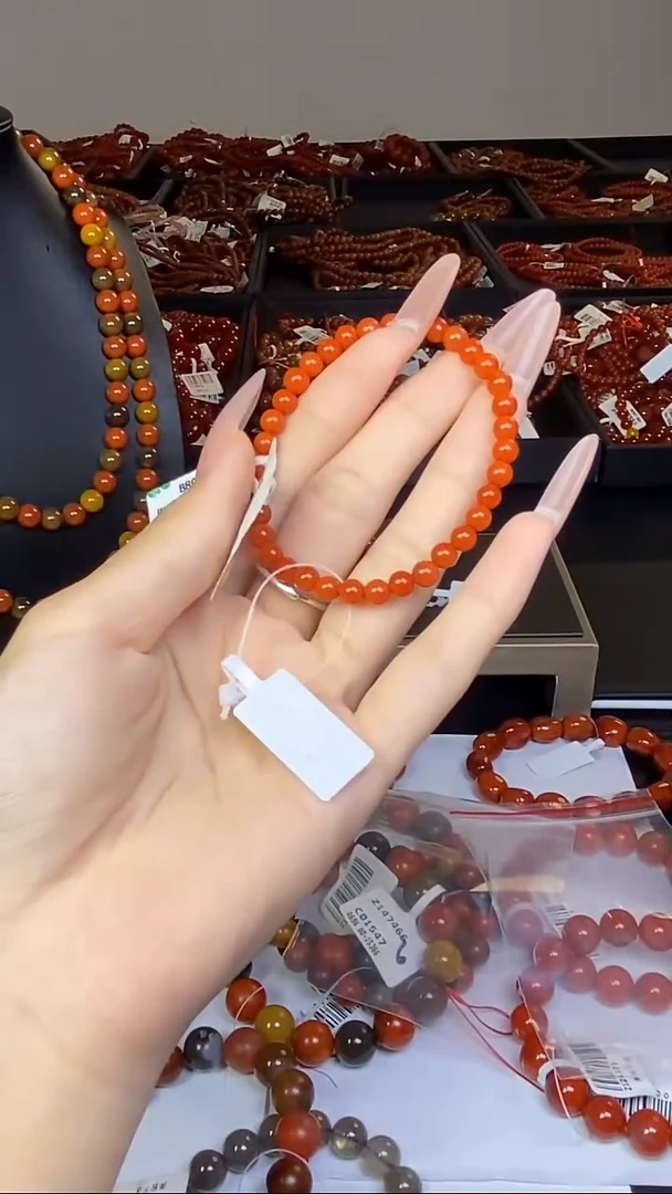 未镶嵌手串南红玛瑙南红满色肉单圈手串5mm+