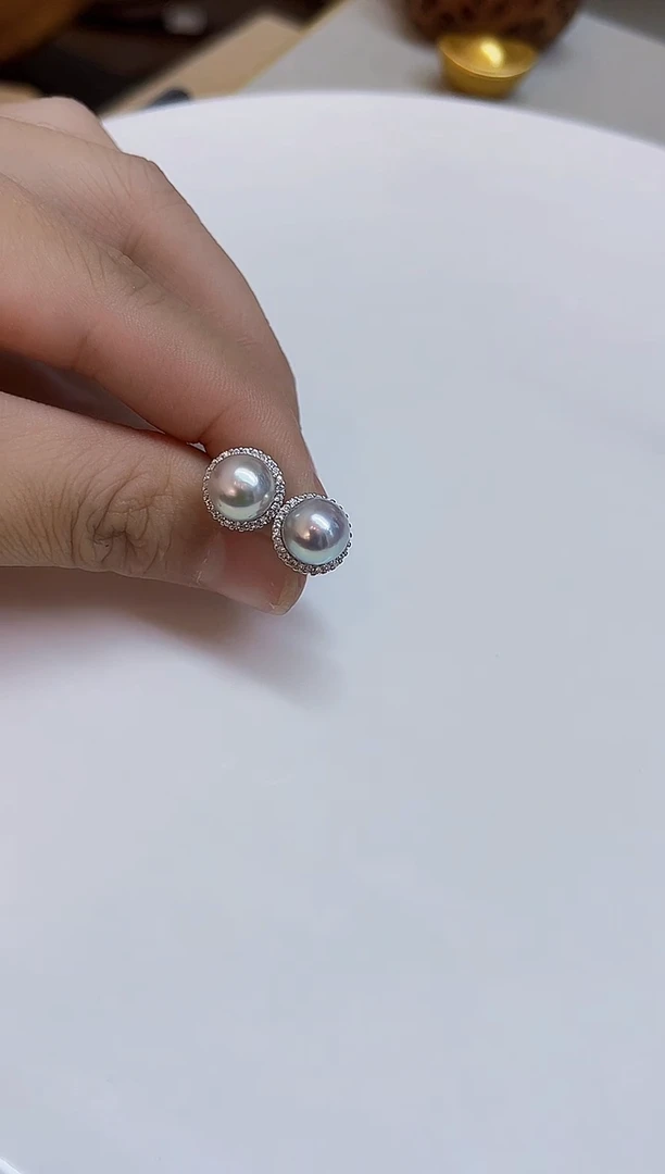 银S925镶嵌颈饰海水珍珠8.5-9mm