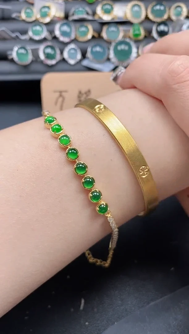 翡翠戒指银S925镶嵌5151-6