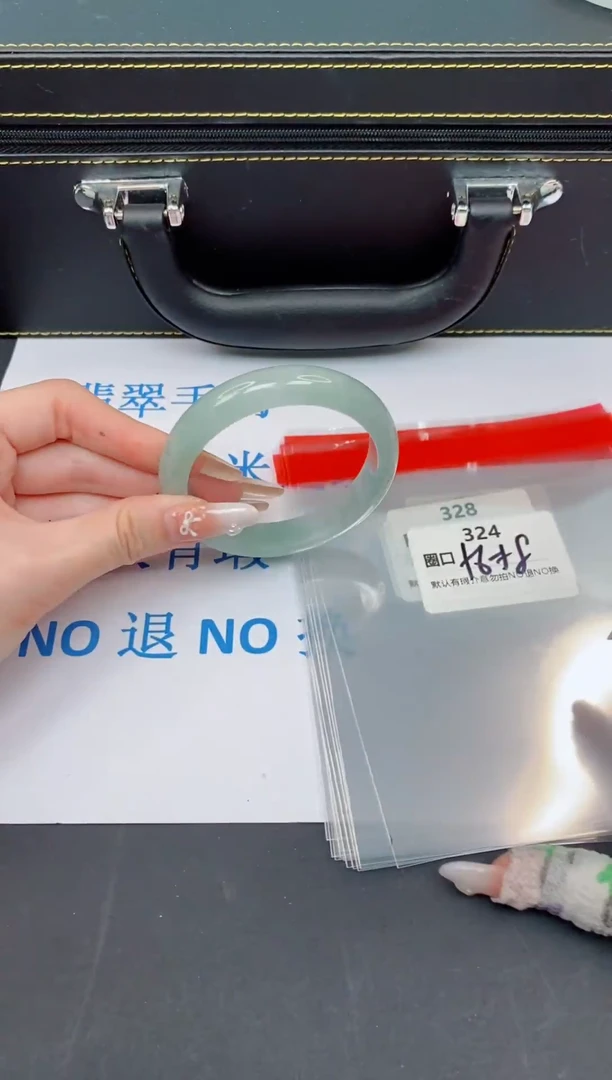 未镶嵌手镯翡翠默认有瑕--324