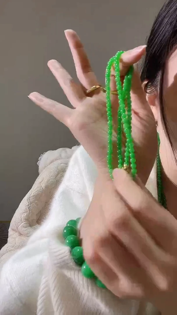 无非金属diy甜小米珠项链