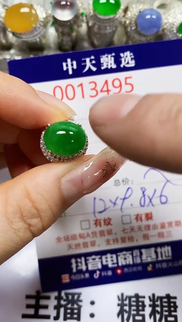 【闪购商品】翡翠戒指未镶嵌未镶嵌3495