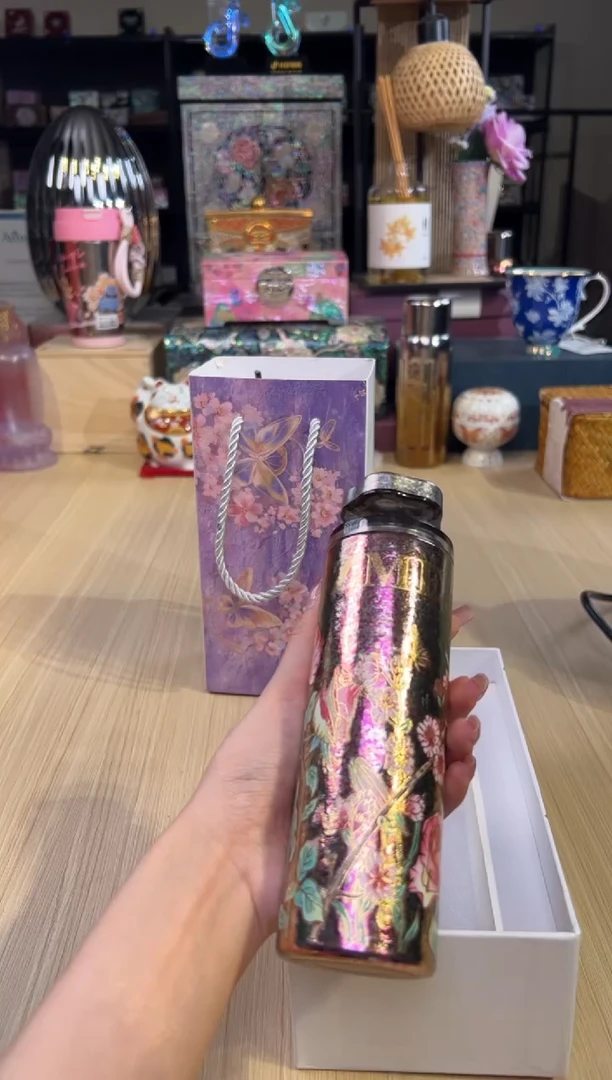 145造闵集 香水杯【繁花系列】180ML（粉色玫瑰花）