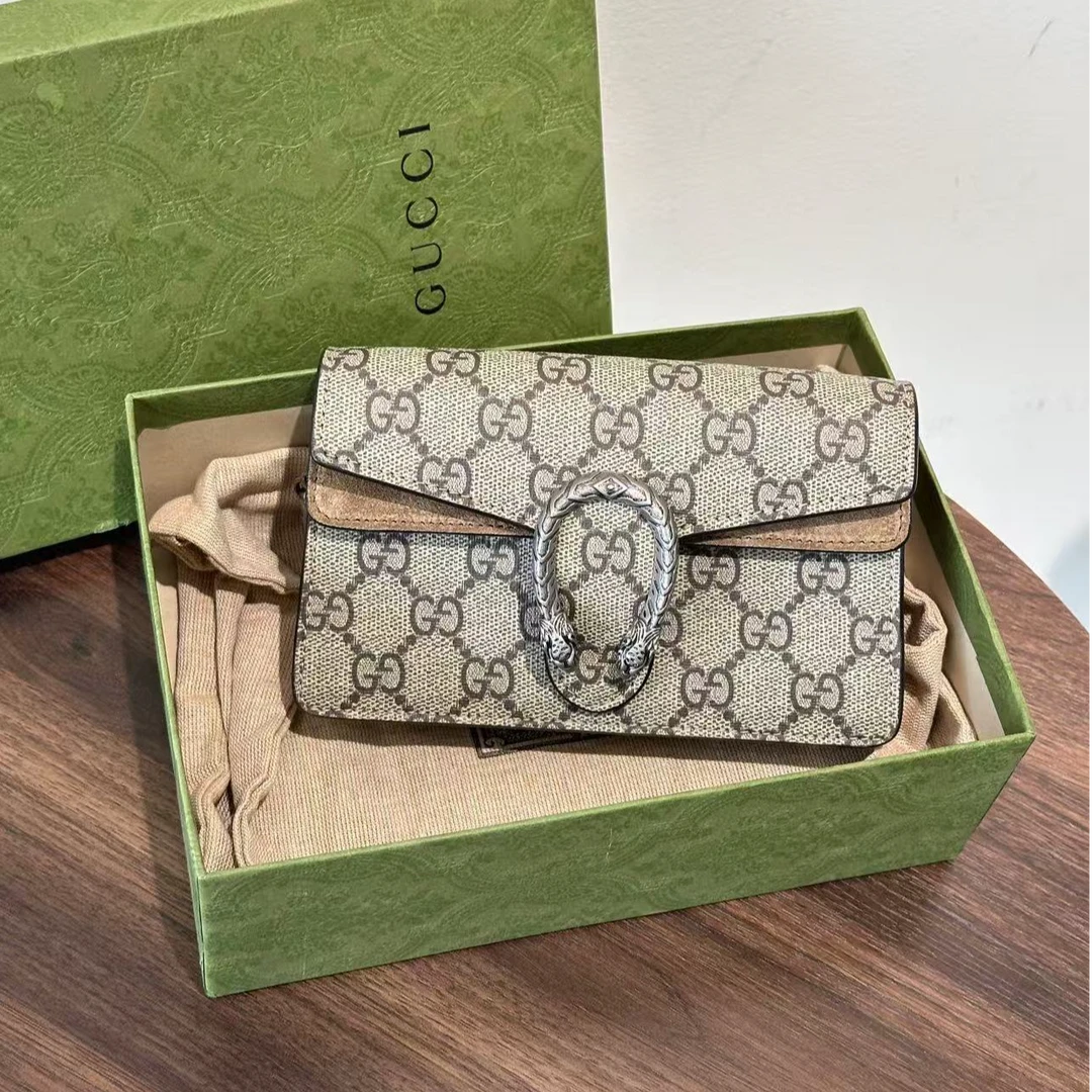 未使用 GUCCI/古驰 老花  mini酒神 单肩 斜挎包