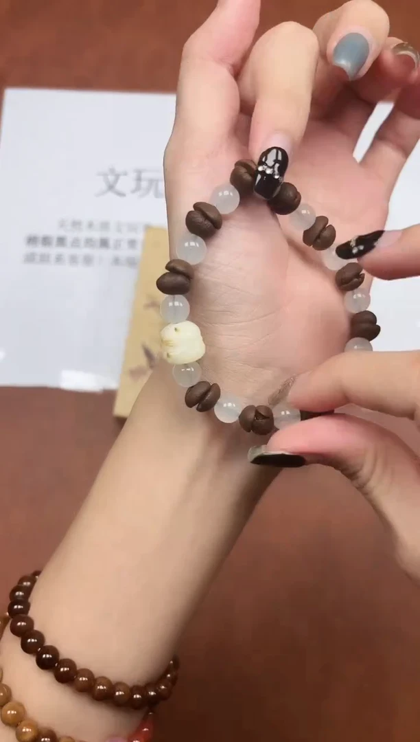 白玉菩提手串孤品手串-默认微瑕