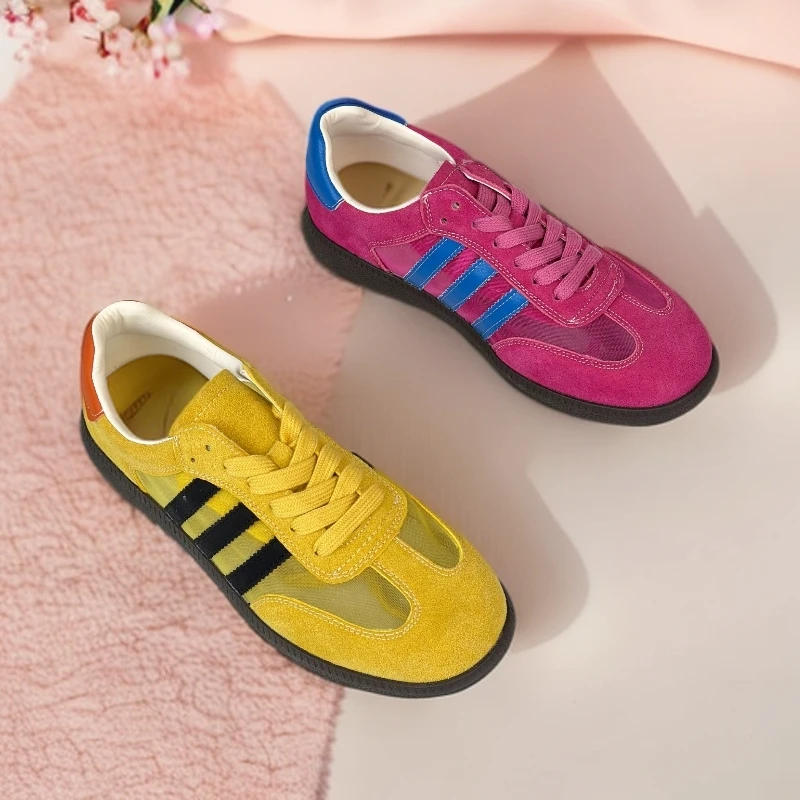 德训鞋时尚休闲鞋平底拼色白鞋阿甘鞋透气6068