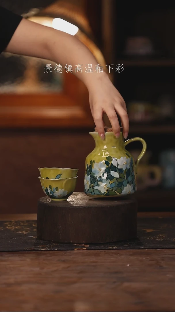 陶瓷景德镇高温釉下手绘陶瓷