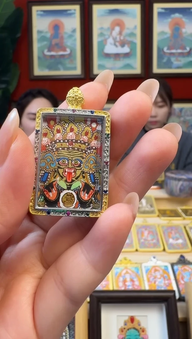 吊坠扎老师-热贡纯手绘