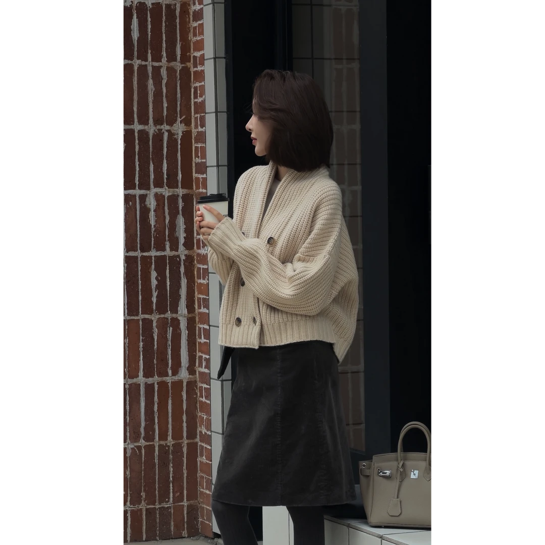 Rowan 丨重磅100%新澳纯羊毛加厚粗棒针开衫毛衣ICTZX4429