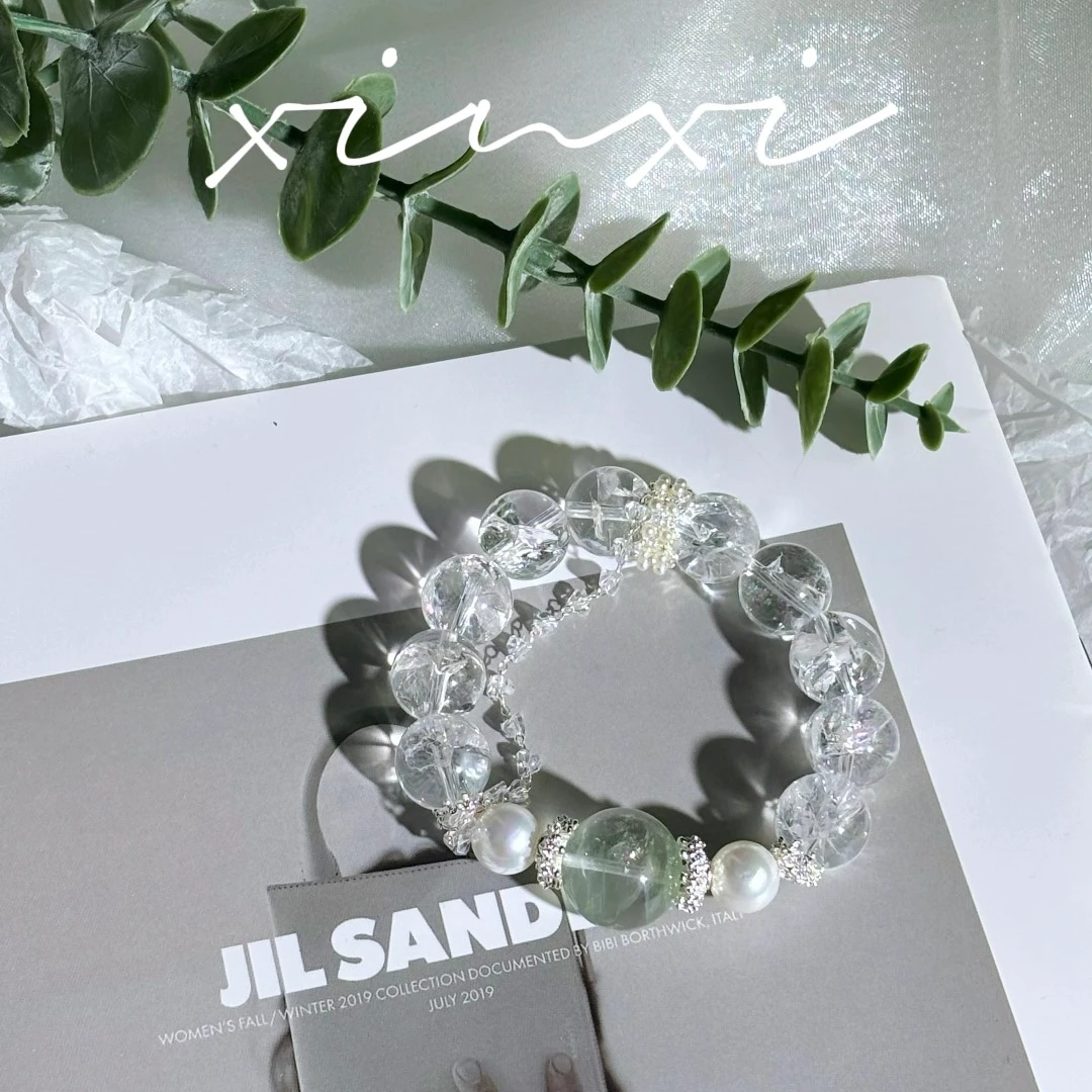 【炘喜】天然白阿赛水晶手串多样性发货 发其一 A2-018