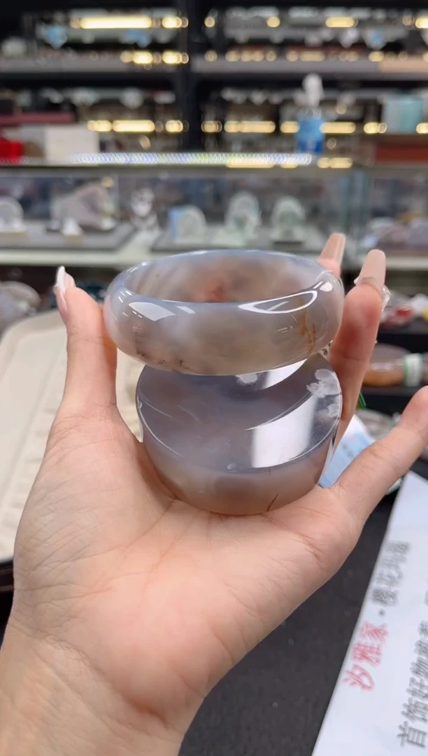 石英质玉手镯未镶嵌63圈口 （赠品镯心）3781185