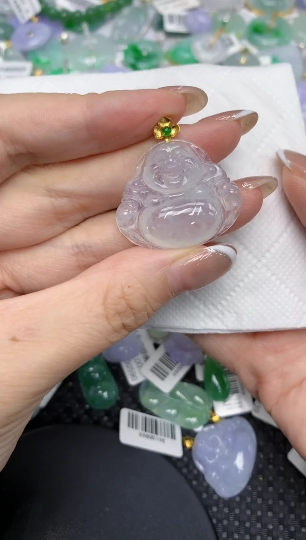 颈饰18K金镶嵌翡翠1111111