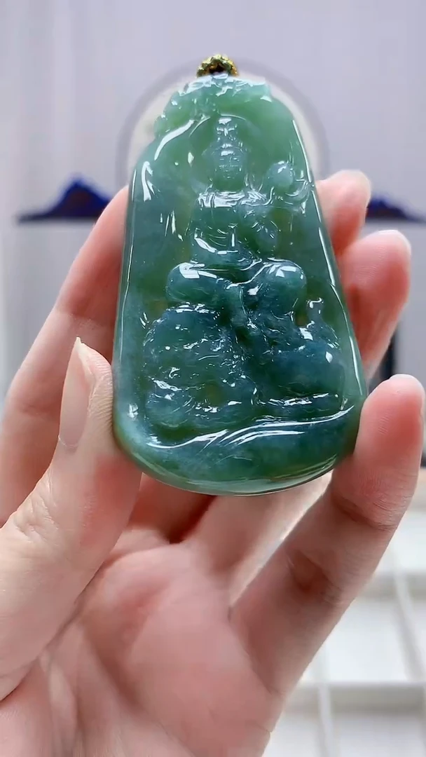 未镶嵌定制翡翠5028zm-毛货挂件113观音