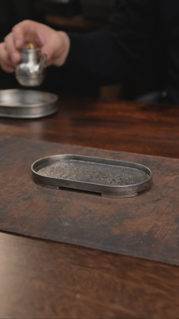 纯锡全手加厚带足小椭圆