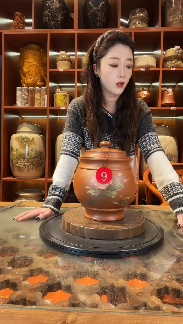 罐云南建水紫陶复烧茶罐@9