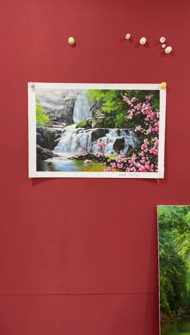 油画【原创·保真·带证书】朝鲜画家纯手绘油画作品--顺丰包邮--