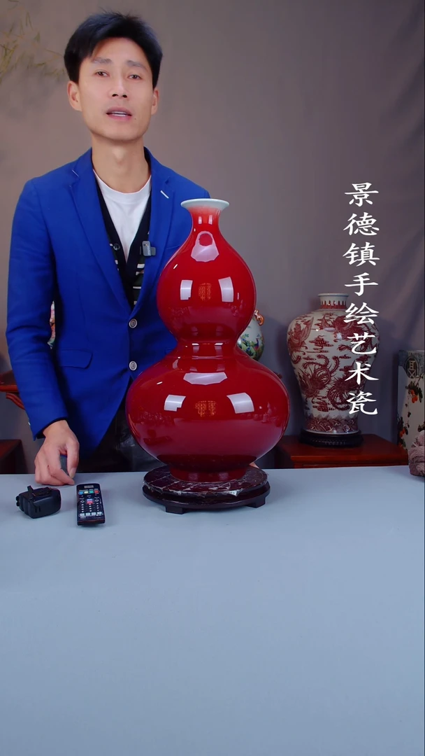瓶陶景德镇手工手绘陶瓷摆件42