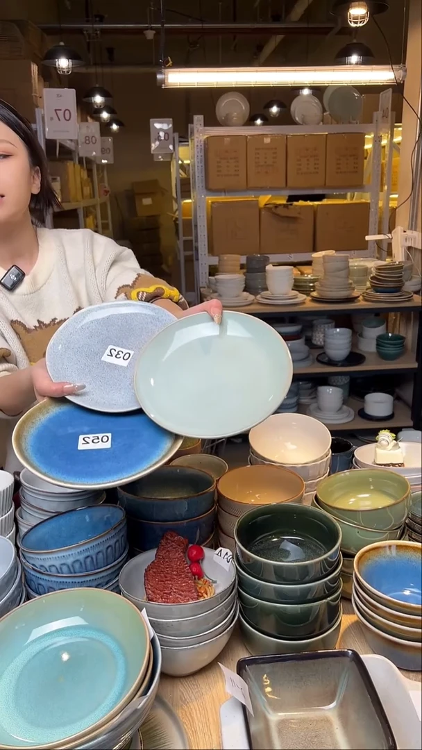 瓷59外贸尾货窑变釉下彩默外微瑕