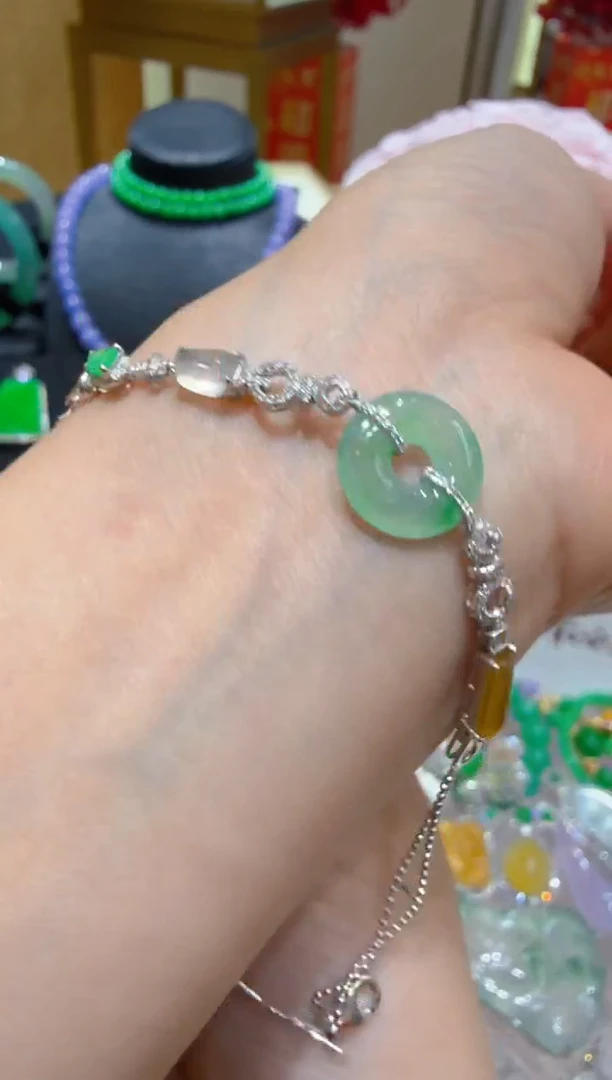 18K金镶嵌手链翡翠多样性团购发一件