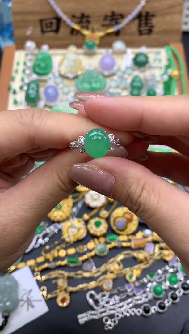 【闪购商品】翡翠戒指18K金镶嵌251-中国好珍宝