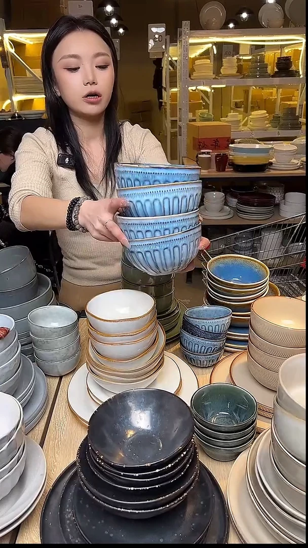 瓷225外贸尾货窑变釉下彩默外微瑕大