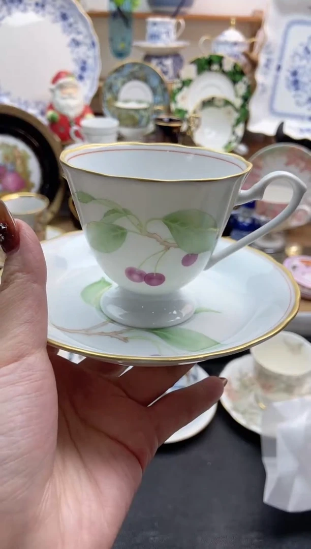 瓷片全新香兰社咖啡杯谨慎参拍，防伪帖撕毁无售后