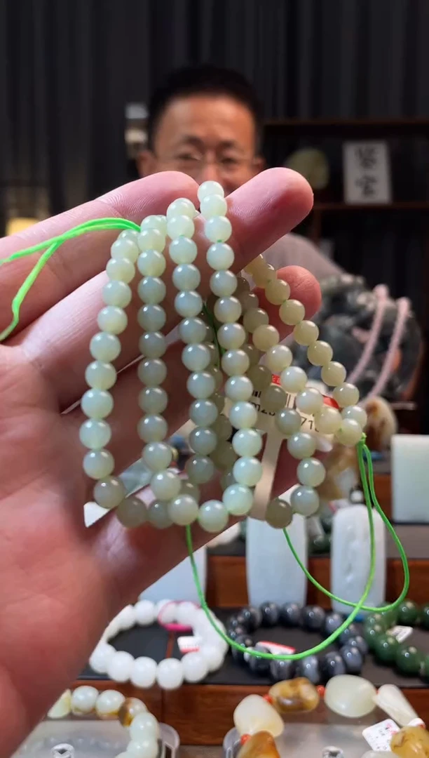 和田玉未镶嵌吊坠(不含链)链子卡6