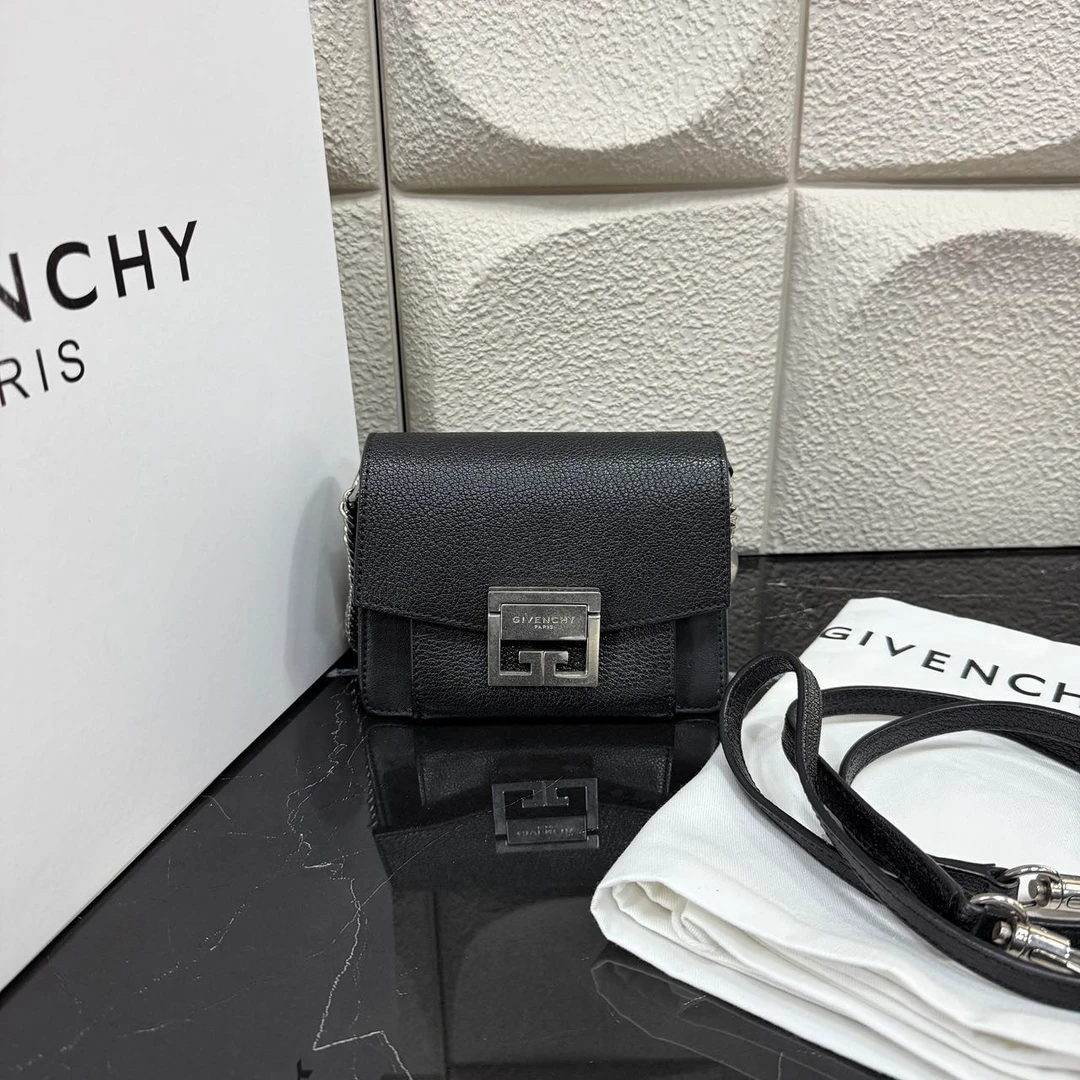95新 Givenchy/纪梵希 黑色单肩包 C1404650 9156
