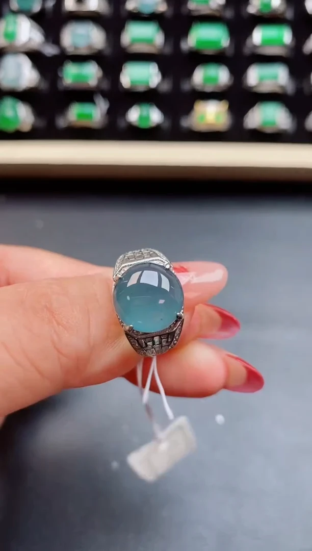 【闪购商品】翡翠戒指银S925镶嵌805500