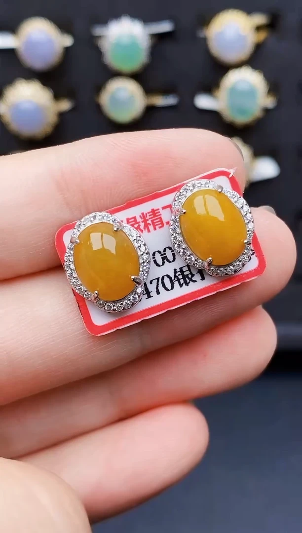 银S925镶嵌戒指翡翠2055