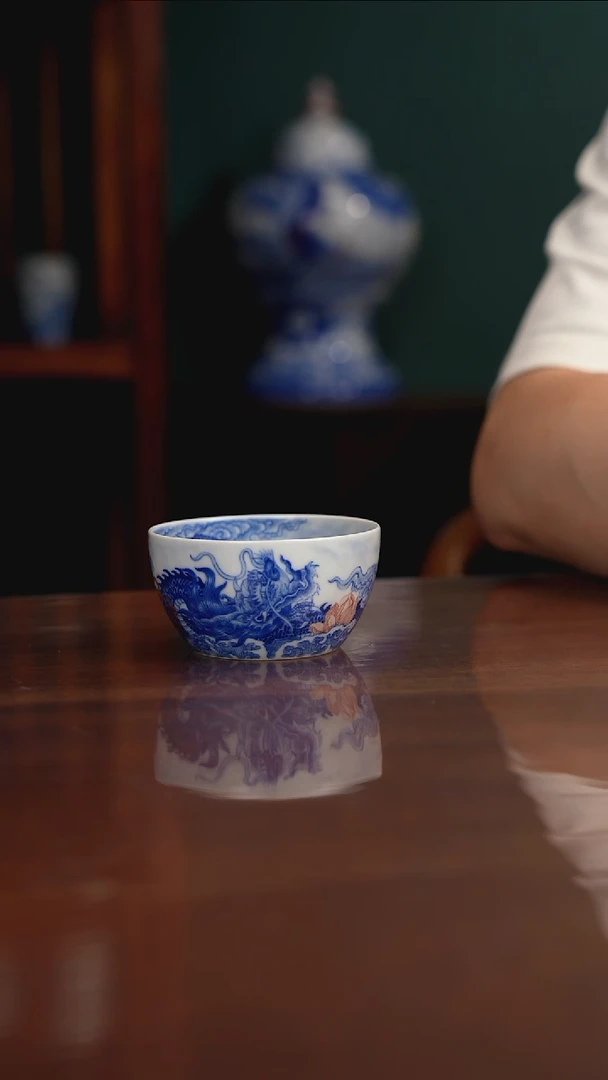 自成堂柴窑 双龙杯