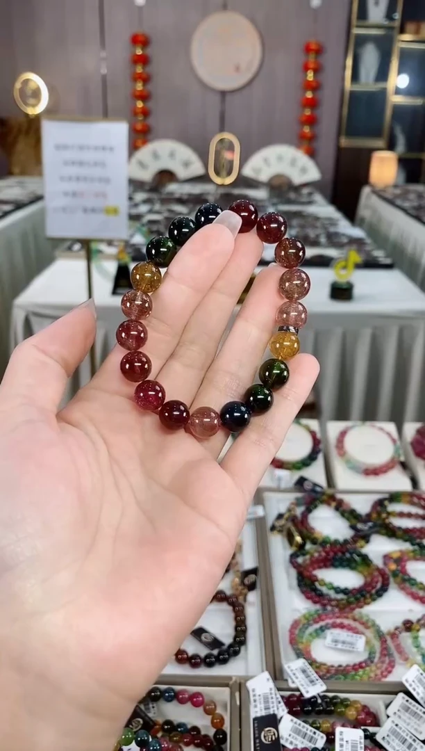 碧玺单圈手串10mm+未镶嵌碧玺（多样性发一条）hon