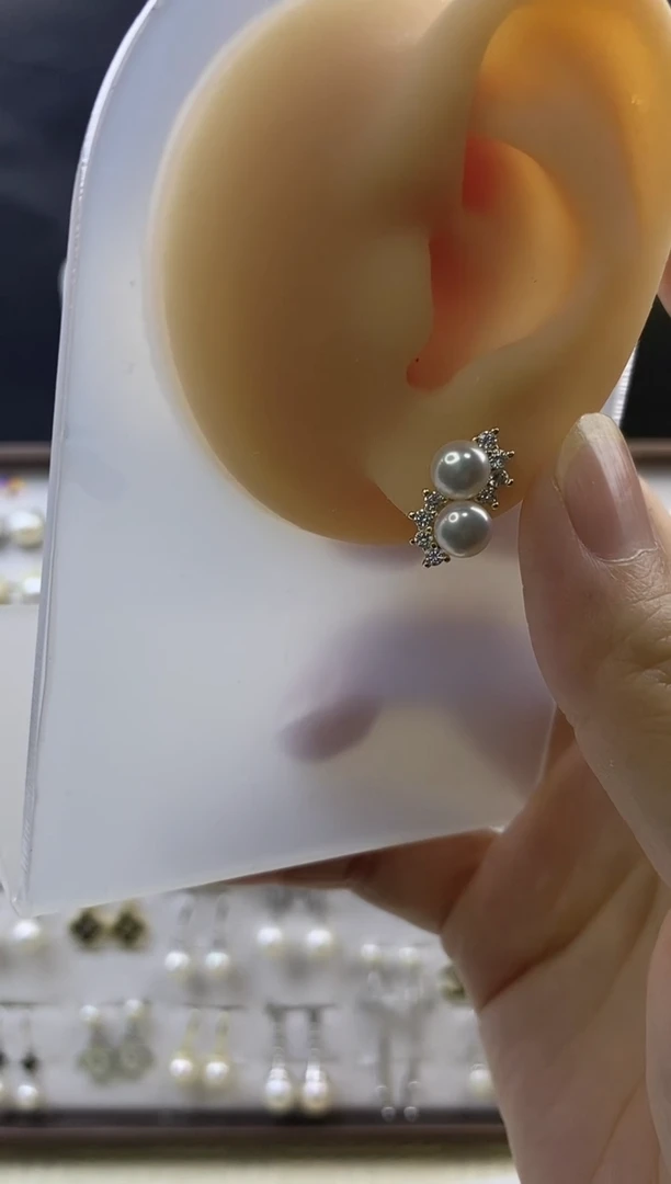 合金耳饰淡水珍珠67