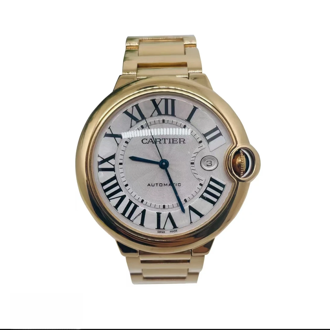 99新 Cartier/卡地亚 蓝气球W69006Z2 42玫瑰金机械男款 单表