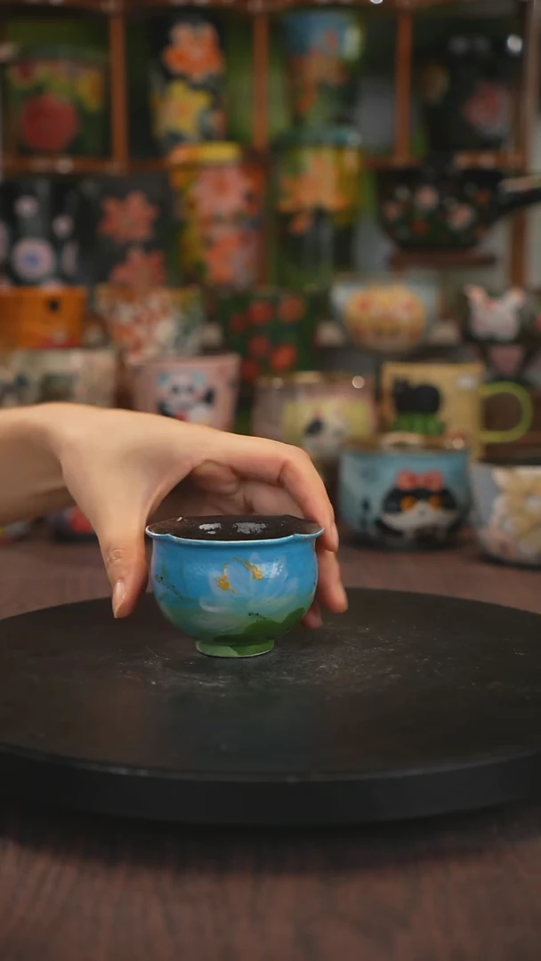 紫砂油画手绘釉下彩
