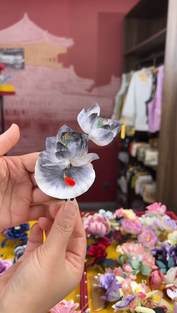 【闪购商品】刺绣非遗绒花（发饰）