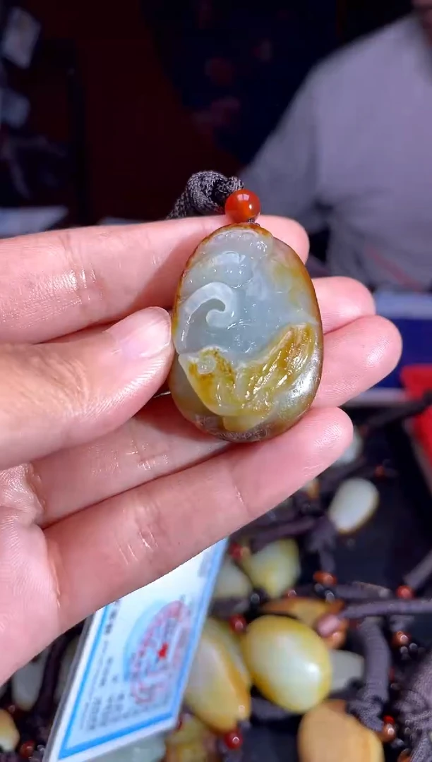 和田玉未镶嵌挂件1