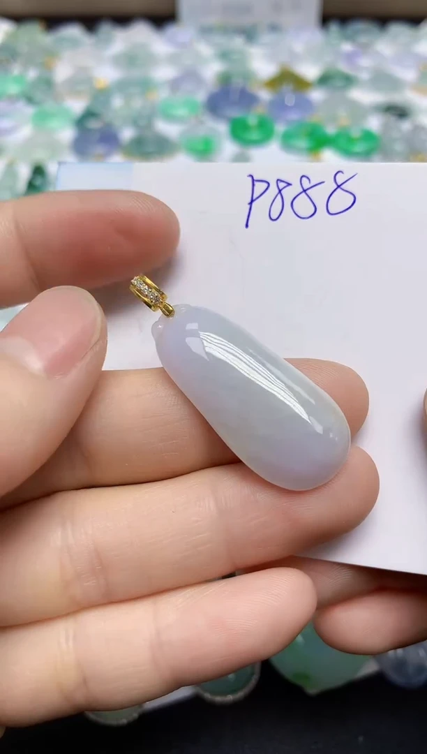 颈饰未镶嵌翡翠天然缅甸翡翠A货翡翠百元以上9元证书费自理