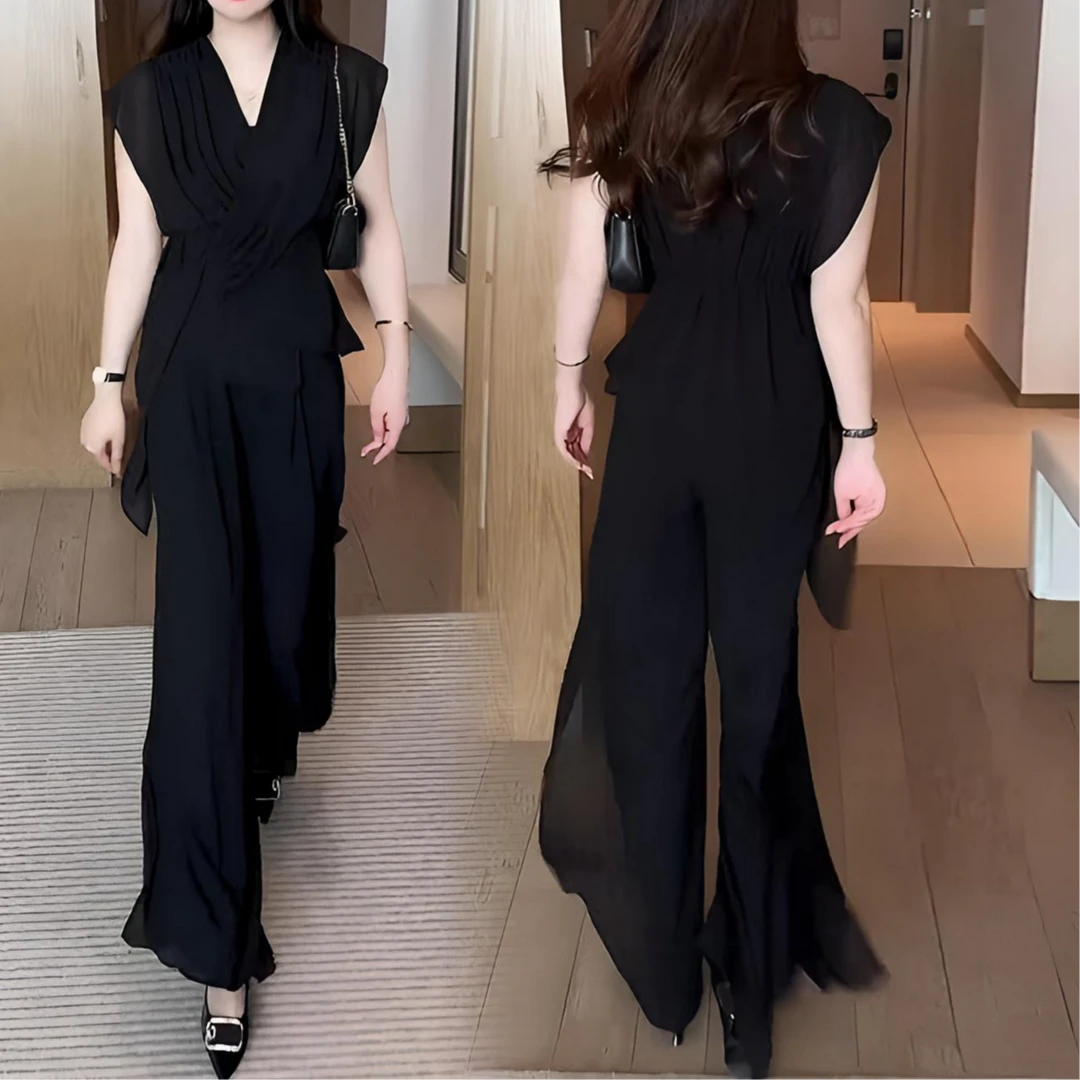 【母亲节感恩特惠】高腰垂感洋气套装女时尚女神气质套装