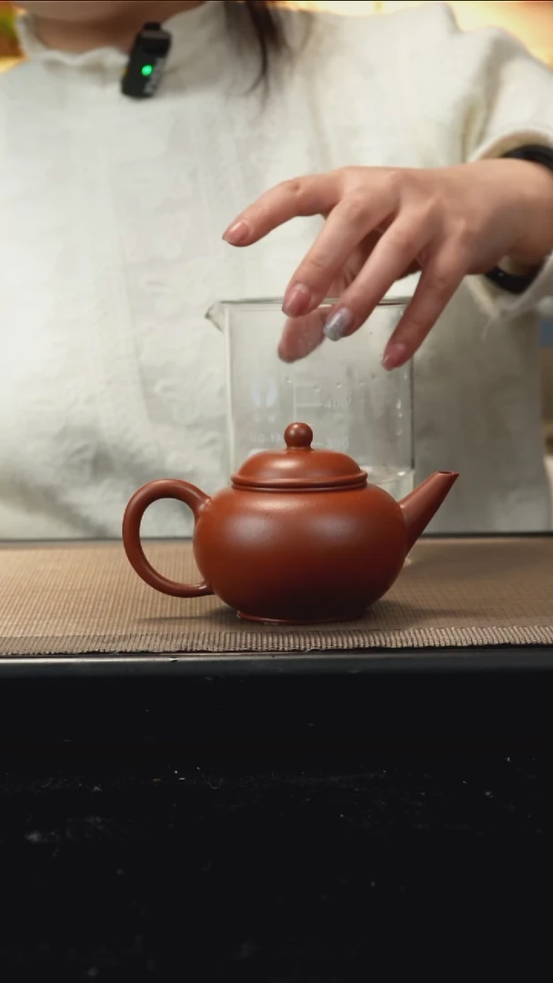 紫砂茶盏朱泥水平120CC