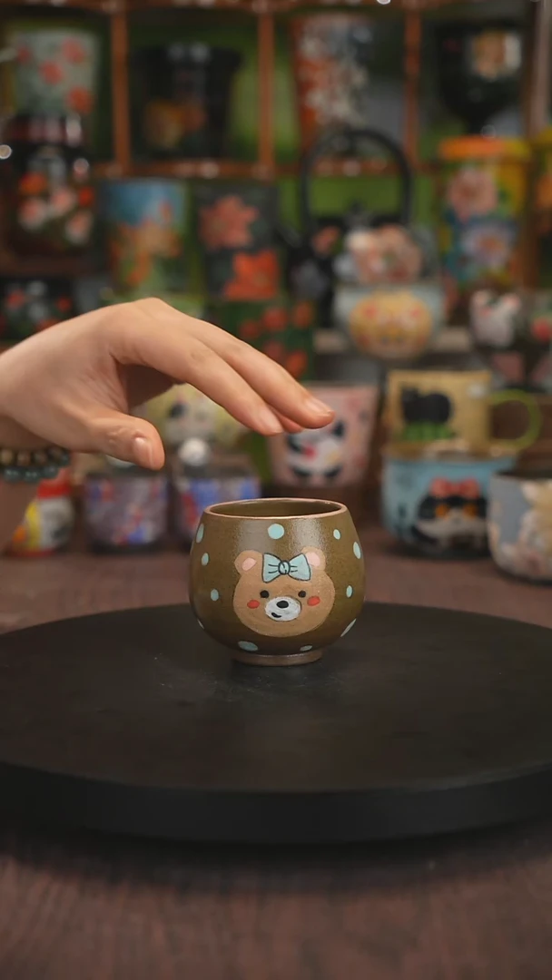 紫砂油画手绘釉下彩