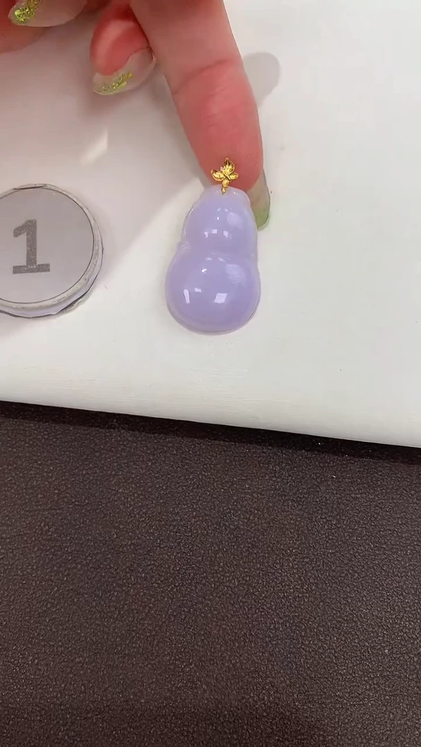 颈饰18K金镶嵌翡翠天然缅甸a货翡翠(多样性发其一