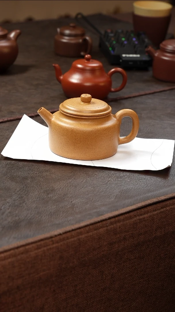 茶壶紫砂壶·13黄金段德钟195cc