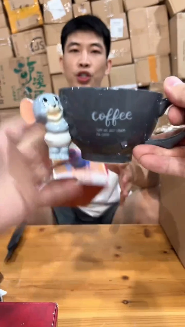 瓷片原盒立体泰菲咖啡杯